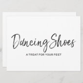 Hochzeit "Dancing Shoes" Stilvolle Buchstabenschri Einladung (Vorne/Hinten)