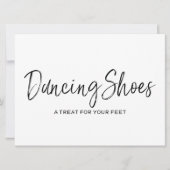 Hochzeit "Dancing Shoes" Stilvolle Buchstabenschri Einladung (Vorderseite)
