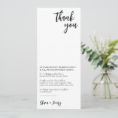 Hochzeit Danke (Stehend Vorderseite)