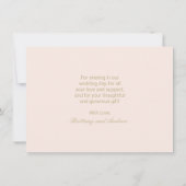 Hochzeit Danke 3 Foto Collage Blush Gold (Rückseite)
