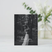 Hochzeit Danke an die Fotokarte Postcard Postkarte (Stehend Vorderseite)