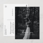 Hochzeit Danke an die Fotokarte Postcard Postkarte (Vorne/Hinten)