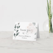 Hochzeit Danke | Aquarell Rose Rosa (Vorderseite)