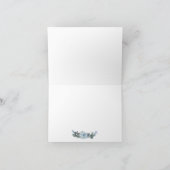 Hochzeit Danke | Aquarellfarben, blau, floralblau (Innenseite)