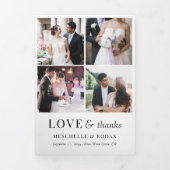 Hochzeit Danke, Arch Shaped Foto Dreifach Gefaltete Karte (Cover)