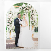 Hochzeit Danke, Arch Shaped Foto Dreifach Gefaltete Karte (Innen Erste Seite)