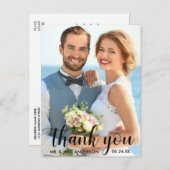 Hochzeit Danke, Bride Groom Foto B Postkarte (Vorne/Hinten)