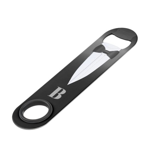 Hochzeit Danke Bridesman Tuxedo Flasche Opener Speed Flaschenöffner (Vorderseite Schrägansicht)