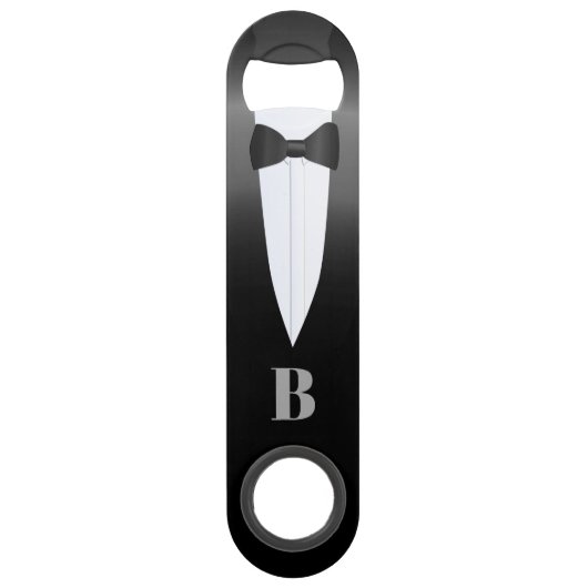 Hochzeit Danke Bridesman Tuxedo Flasche Opener Speed Flaschenöffner (Vorderseite)