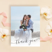 Hochzeit Danke, Calligraphy 2 Foto Dankeskarte