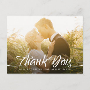 Hochzeit Danke, Calligraphy Script Custom Foto Postkarte