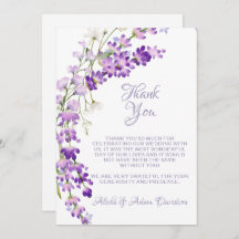 Hochzeit Danke Card Lavender Bouquet