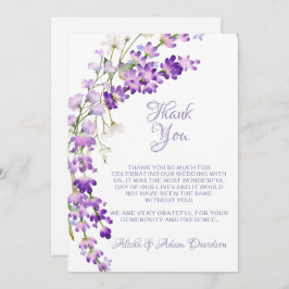 Hochzeit Danke Card Lavender Bouquet