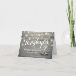 Hochzeit Danke Champagne Glasses Wood Lights