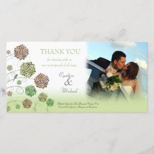 Hochzeit Danke Dahlia Garden Foto Card