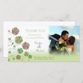 Hochzeit Danke Dahlia Garden Foto Card (Vorne/Hinten)