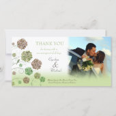 Hochzeit Danke Dahlia Garden Foto Card (Vorderseite)