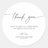 Hochzeit Danke, dass du aufkleber bist (Vorderseite)