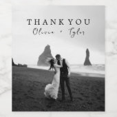 Hochzeit Danke, dass du ein Geschenk für Personali Weinetikett (Einzelnes Label)