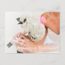 Hochzeit danke, dass du meine Bridesmaid-Karte bis Postkarte