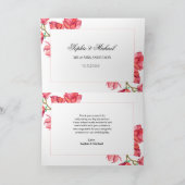 Hochzeit Danke, dass du Pink White Floral Dankeskarte (Innenseite)