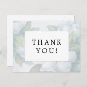 Hochzeit Danke, dass du Silberblüten aus weißem Do Postkarte (Vorne/Hinten)