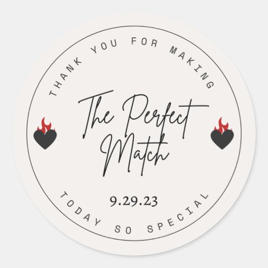 Hochzeit Danke, dass du Sticker (Vorderseite)