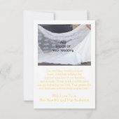 Hochzeit Danke, dass ihr die gelbe Schmetterling-K Dankeskarte (Rückseite)