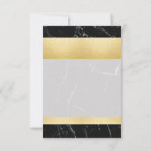 Hochzeit Danke, dass ihr Karte Black Marble Gold A (Rückseite)