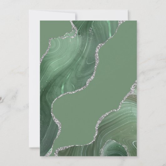 Hochzeit Danke, dass Ihr Kartensatz Agate Silver G Dankeskarte (Rückseite)