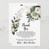 Hochzeit Danke, dass Ihr Kartensatz Grün & Blush B Dankeskarte (Vorne/Hinten)