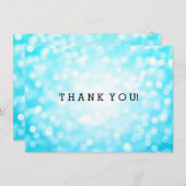 Hochzeit danke, dass Sie die türkisfarbenen Glitze Mitteilungskarte (Vorne/Hinten)