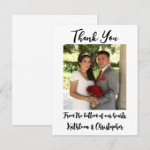 Hochzeit danke, dass Sie Karten bemerken (Vorne/Hinten)