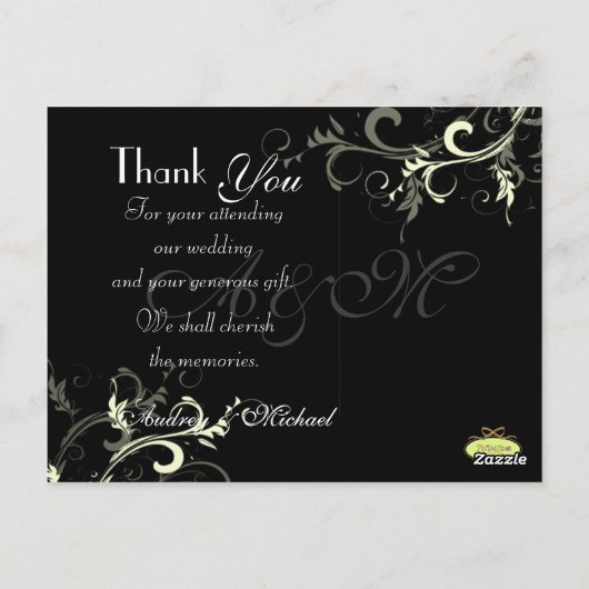 Hochzeit Danke, dass Sie Postkarten einfügen Ihre (Rückseite)
