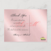 Hochzeit Danke, dass Sie Postkarten einfügen Ihre (Rückseite)