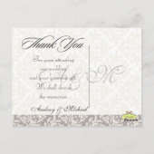 Hochzeit Danke, dass Sie Postkarten einfügen Ihre (Rückseite)