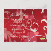 Hochzeit Danke, dass Sie Postkarten einfügen Ihre  (Rückseite)