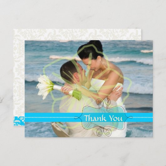 Hochzeit Danke, dass Sie Postkarten einfügen Ihre (Vorne/Hinten)