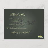 Hochzeit Danke, dass Sie Postkarten einfügen Ihre (Rückseite)