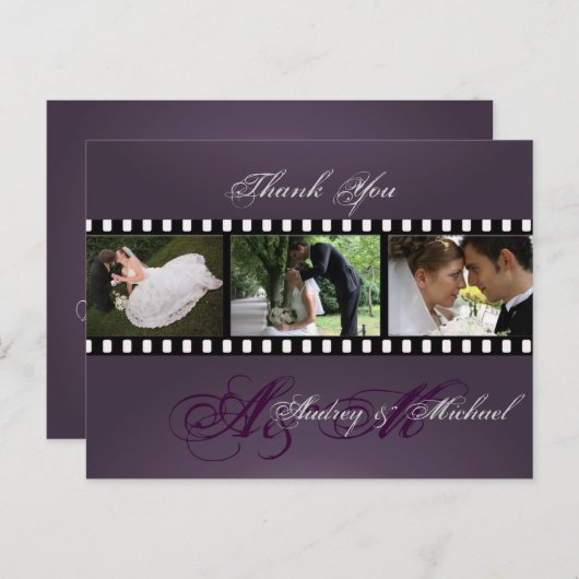 Hochzeit Danke, dass Sie Postkarten einfügen Ihre (Vorne/Hinten)