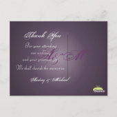 Hochzeit Danke, dass Sie Postkarten einfügen Ihre  (Rückseite)