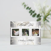 Hochzeit Danke, dass Sie Postkarten einfügen Ihre (Stehend Vorderseite)