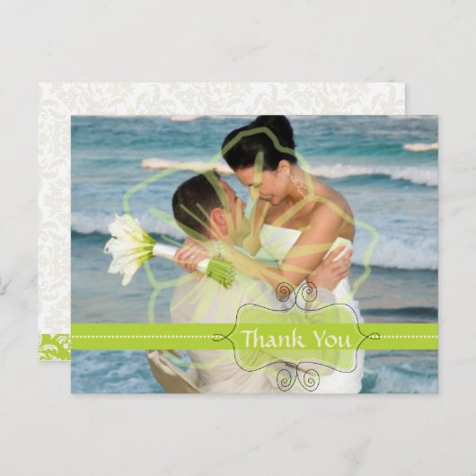 Hochzeit Danke, dass Sie Postkarten einfügen Ihre (Vorne/Hinten)