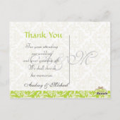 Hochzeit Danke, dass Sie Postkarten einfügen Ihre (Rückseite)