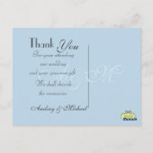 Hochzeit Danke, dass Sie Postkarten einfügen Ihre  (Rückseite)