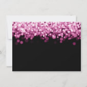 Hochzeit danke, dass Sie rosa Lichter bemerken Dankeskarte (Rückseite)