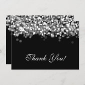 Hochzeit danke, dass Sie Silberlampen bemerken Mitteilungskarte (Vorne/Hinten)