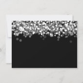 Hochzeit danke, dass Sie Silberlampen bemerken Mitteilungskarte (Rückseite)