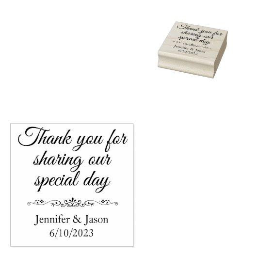 Hochzeit Danke, dass Sie Text Rubber Briefmarke Gummistempel (Stempel)