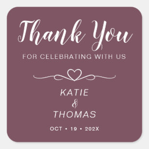 Hochzeit Danke Favor Sticker Namen Fig